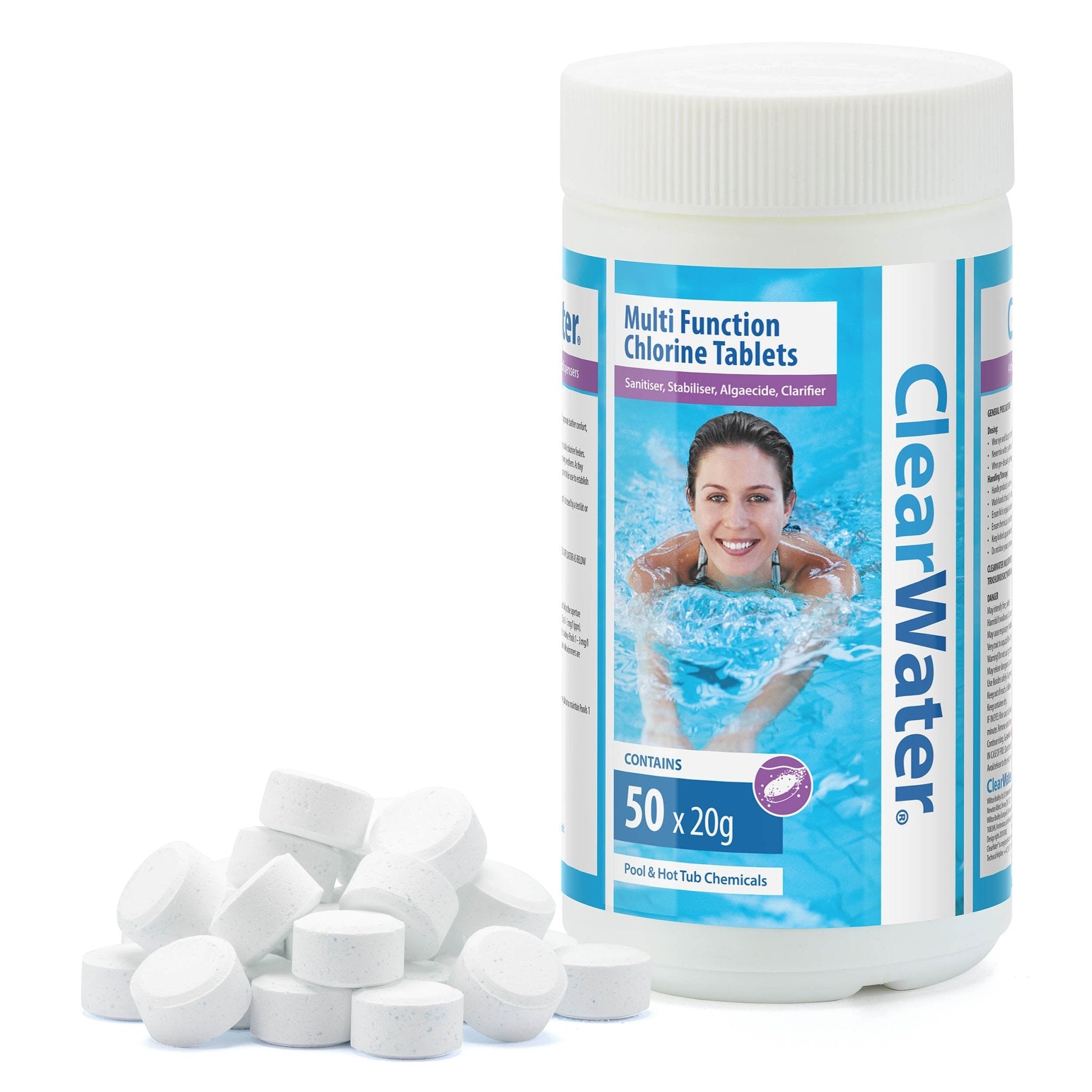 Clearwater Multifunction Chlorine Tablets – 1kg | Hot Tub & Pool Sanitiser - New Forest Hot Tubs